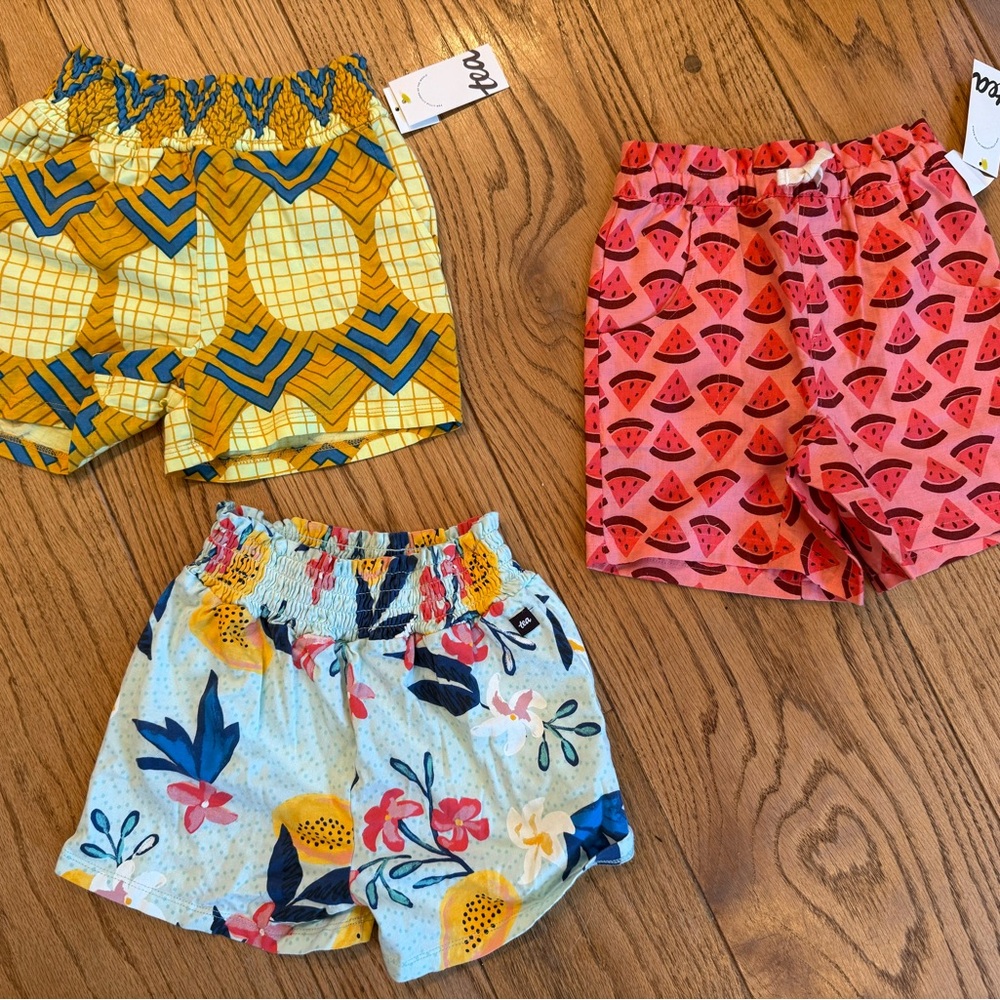 Tea Collection Yellow and Pink Summer Shorts
